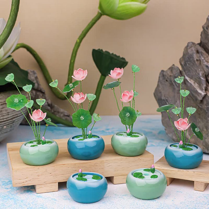 Buddha Stones Resin Lotus Purity Teardrop Fragrance Jar Mindful Living Decor - image 13