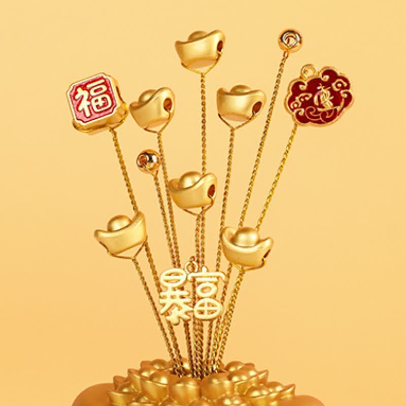Buddha Stones Golden Ingot Treasure Bowl Good Fortune Tabletop Wealth & Fortune Symbols - image 7
