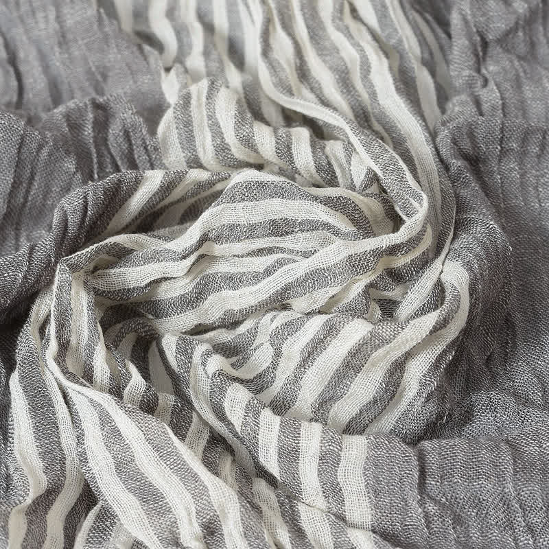 Buddha Stones Spring Fall Striped Color Block Stripe Tassel Travel Scarf - image 25