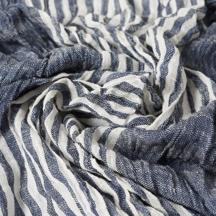 Buddha Stones Spring Fall Striped Color Block Stripe Tassel Travel Scarf - image 6