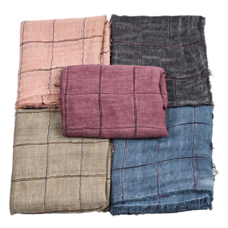 Buddha Stones Spring Fall Plaid Checkered Pattern Casual Unisex Scarf - image 19