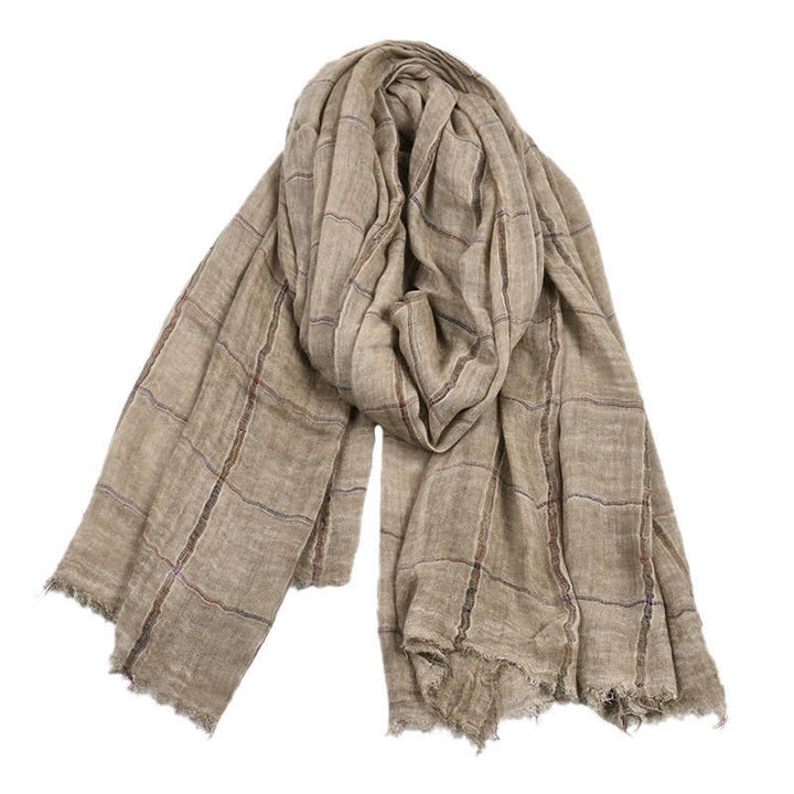 Buddha Stones Spring Fall Plaid Checkered Pattern Casual Men's Scarf - image 13