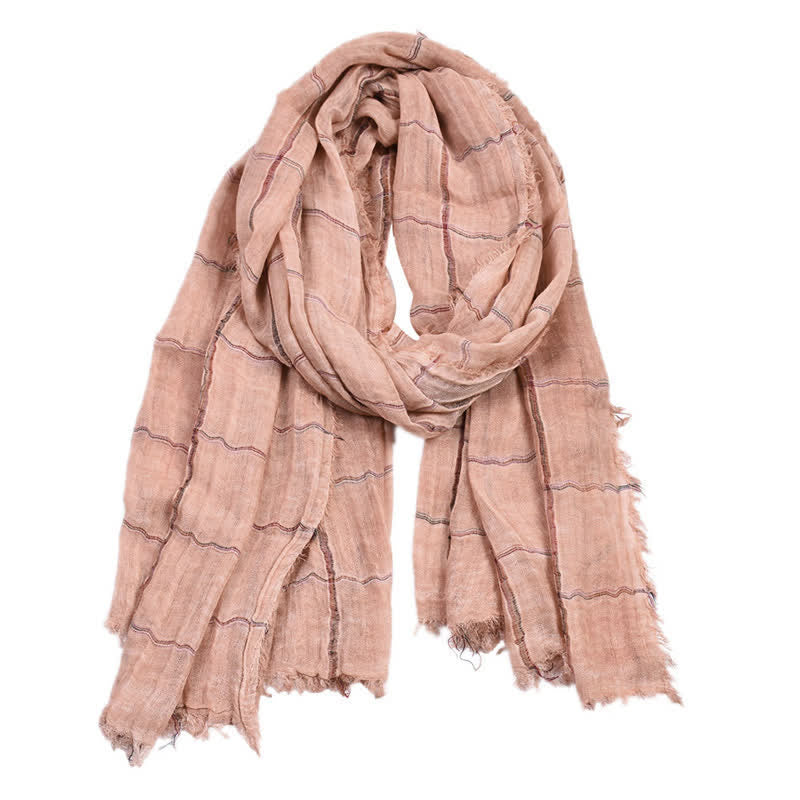 Buddha Stones Spring Fall Plaid Checkered Pattern Casual Men's Scarf - image 9