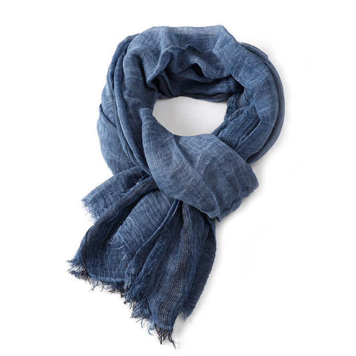 Buddha Stones Spring Fall Crinkled Frayed Edge Wrap Scarf - image 1