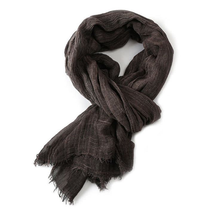 Buddha Stones Spring Fall Crinkled Frayed Edge Wrap Scarf - image 13