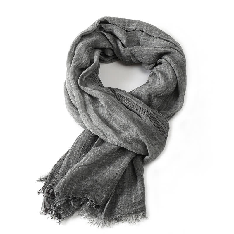 Buddha Stones Spring Fall Crinkled Frayed Edge Wrap Scarf - image 5