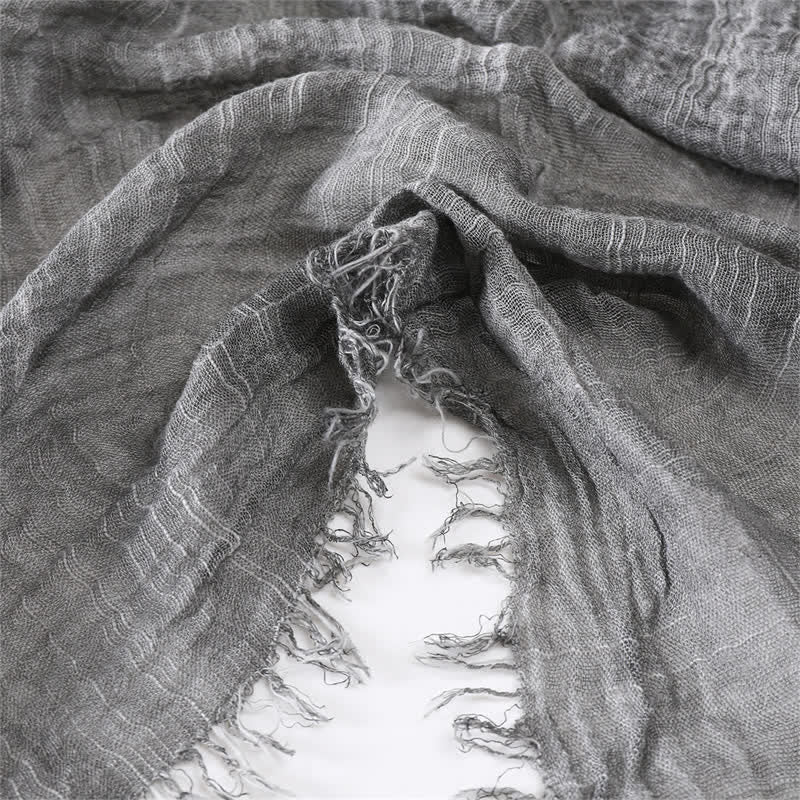 Buddha Stones Spring Fall Crinkled Frayed Edge Wrap Scarf - image 6