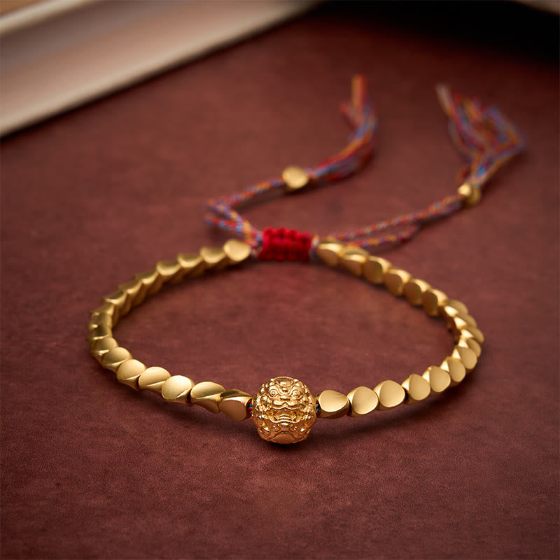 Buddha Stones Tibetan Copper Beads Pi Xiu Wealth Colorful String Bracelet - image 1