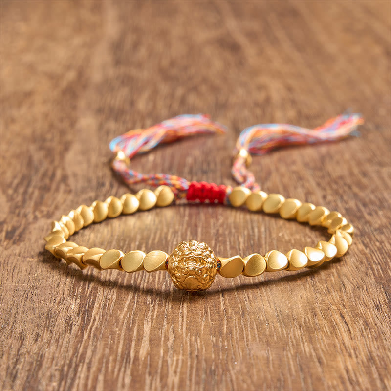 Buddha Stones Tibetan Copper Beads Pi Xiu Wealth Colorful String Bracelet - image 2