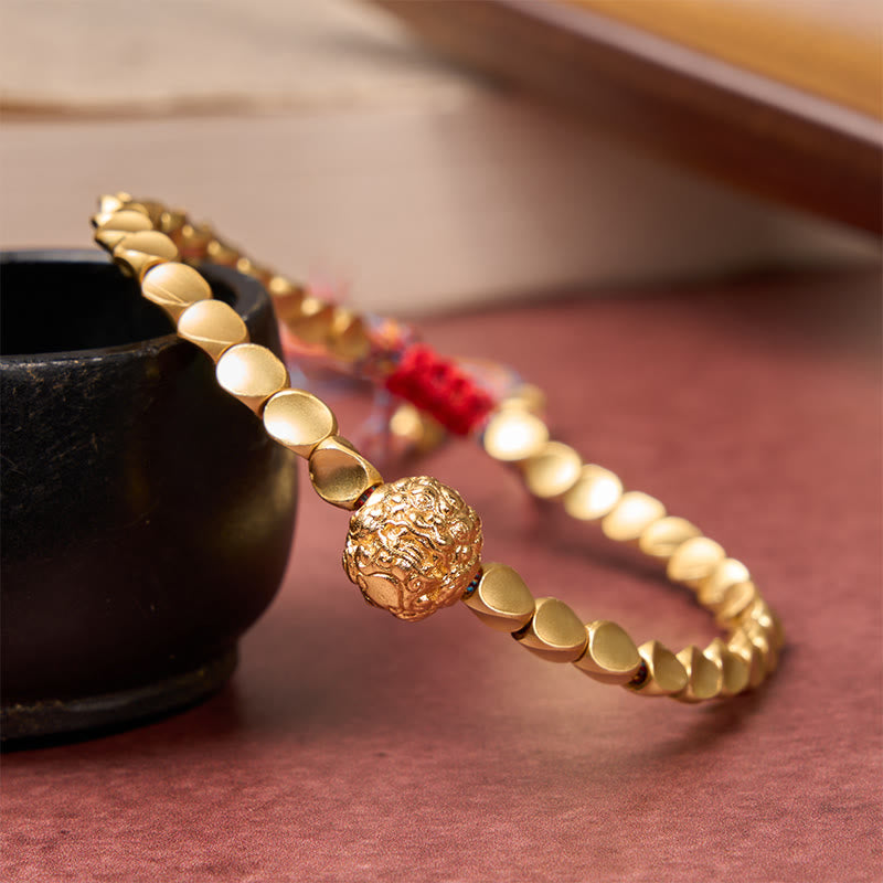 Buddha Stones Tibetan Copper Beads Pi Xiu Wealth Colorful String Bracelet - image 4