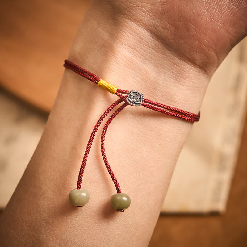Buddha Stones Vintage 925 Sterling Silver Chinese Zodiac Luck Braided Red String Bracelet - image 44