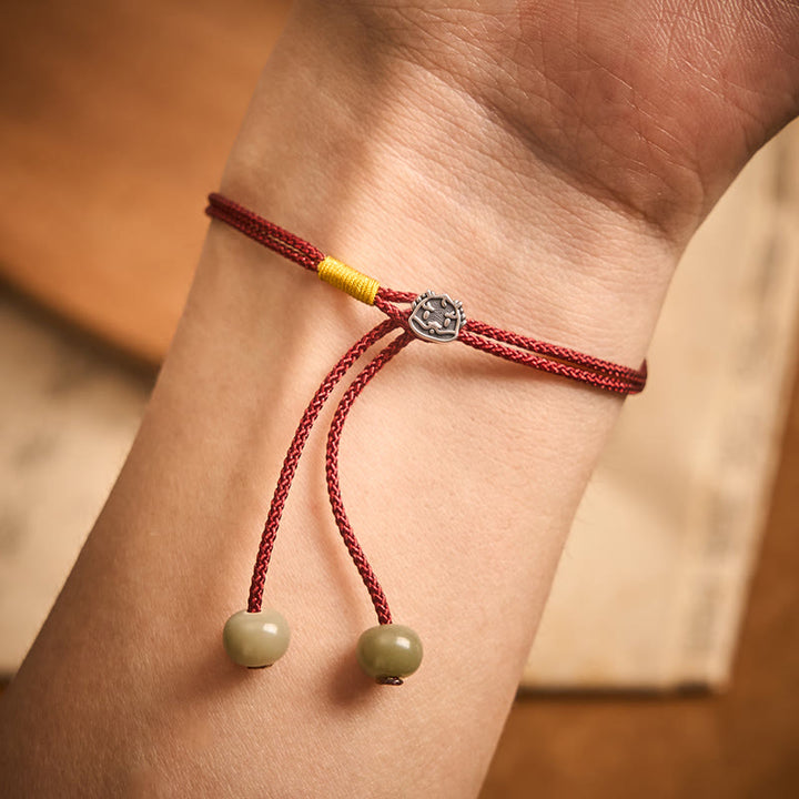 Buddha Stones Vintage 925 Sterling Silver Chinese Zodiac Luck Braided Red String Bracelet - image 44