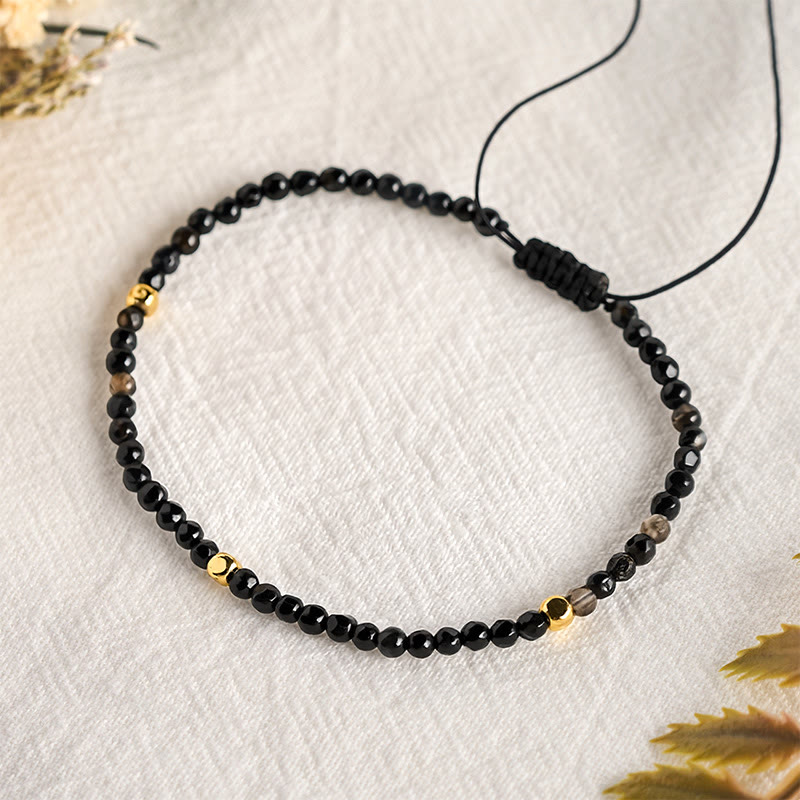 Buddha Stones Dark Brown Striped Agate Braided Adjustable Grounding Bracelet - image 8