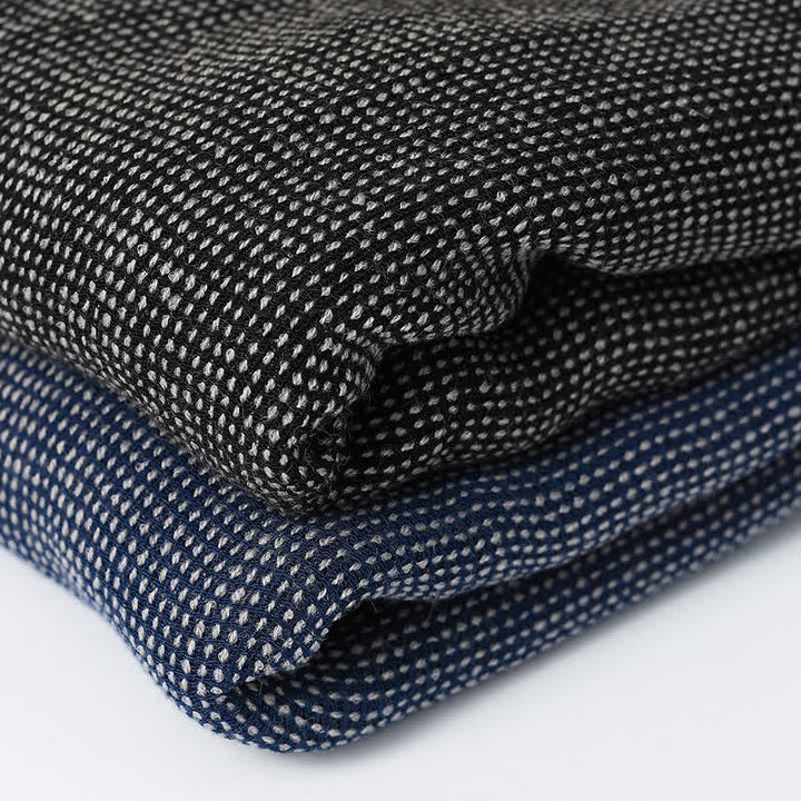 Buddha Stones Spring Fall Two-Colored Woven Tassel Men's Scarf - image 13