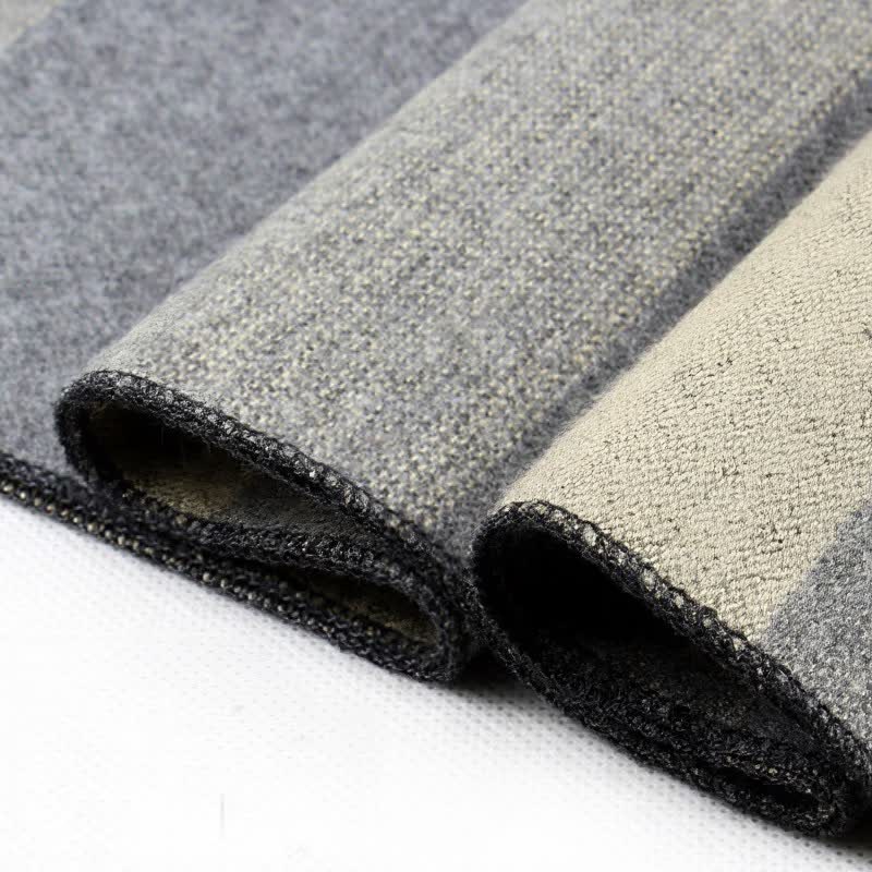 Buddha Stones Fall Winter Classic Charcoal Stripe Fringe Men's Scarf - image 16