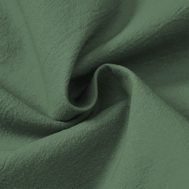 Buddha Stones Cotton Celestial Sun Moon Pattern V-Neck Buttons Men's Long Sleeve Shirts - image 20