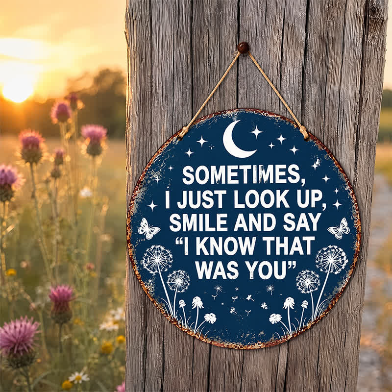 Buddha Stones Vintage Round Moon And Star Memorial Quote Metal Iron Meaningful Symbols Wall Art - image 1