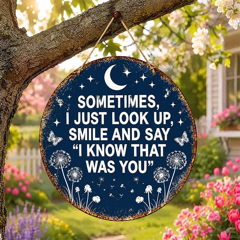 Buddha Stones Vintage Round Moon And Star Memorial Quote Metal Iron Meaningful Symbols Wall Art - image 0