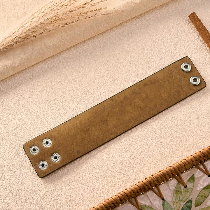 Buddha Stones Vintage Floral Rose Butterfly Embroidered Leather Buckle Bracelet - image 22