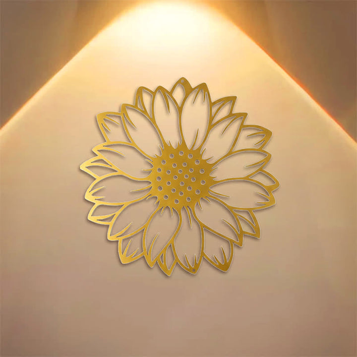 Buddha Stones Round Floral Sunflower Energy Iron Metal Wall Decor - image 19