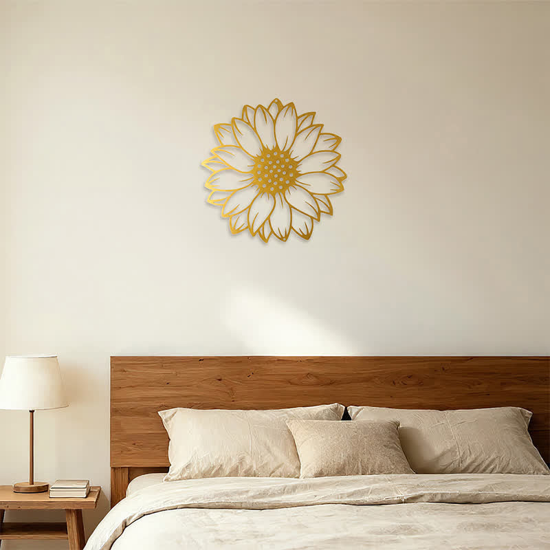 Buddha Stones Round Floral Sunflower Energy Iron Metal Wall Decor - image 29