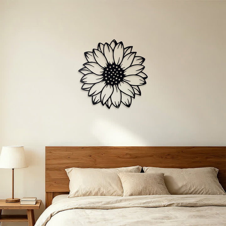 Buddha Stones Round Floral Sunflower Energy Iron Metal Wall Decor - image 14