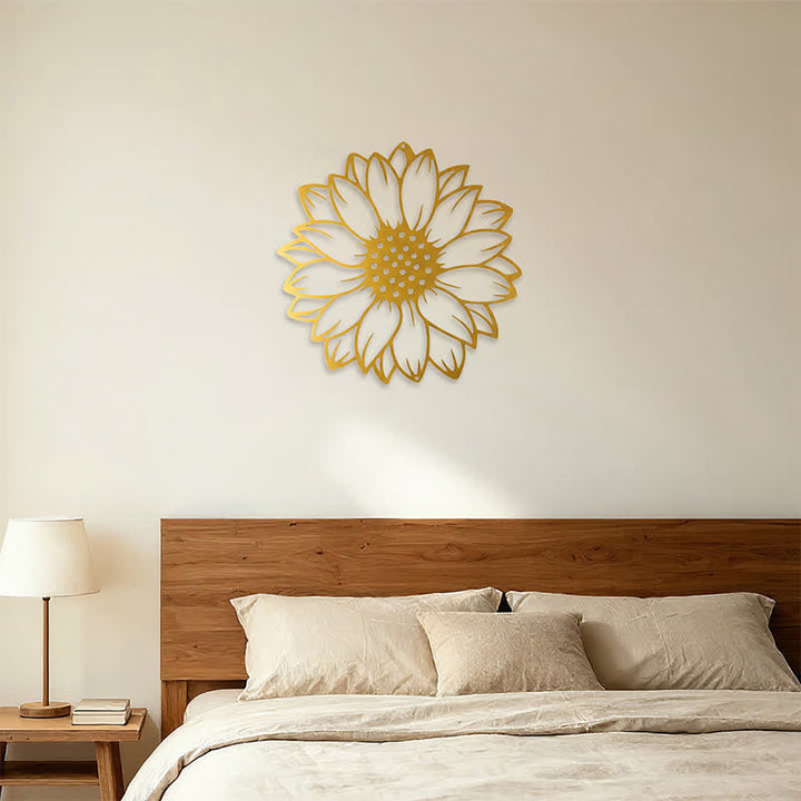 Buddha Stones Round Floral Sunflower Energy Iron Metal Wall Decor - image 31