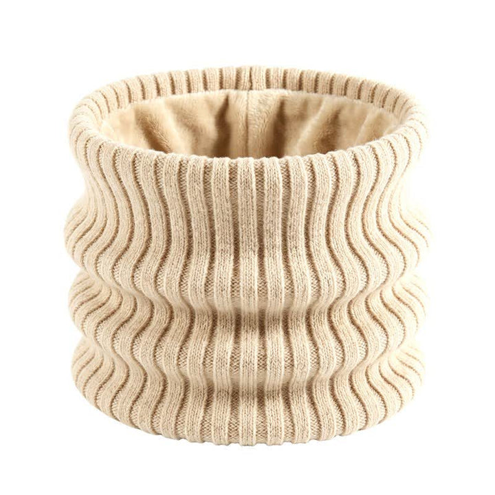 Buddha Stones Winter Ribbed Knit Fleece Lined Neck Gaiter Men's Scarf - Beige - image 7