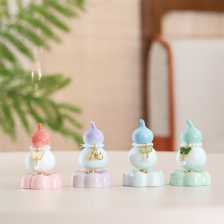 Buddha Stones Ceramic Butterfly Gourd Rotating Mindful Living Decor - image 30