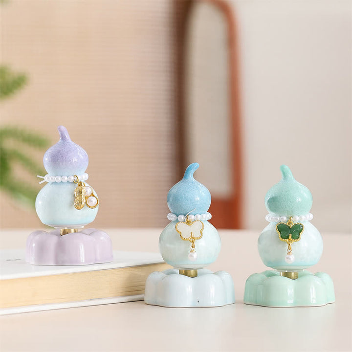 Buddha Stones Ceramic Butterfly Gourd Rotating Mindful Living Decor - image 28