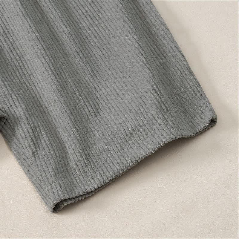 Buddha Stones Fall Winter Minimalist Casual Drawstring Solid Corduroy Long Pants Men's Straight Leg Pants With Pockets - image 28