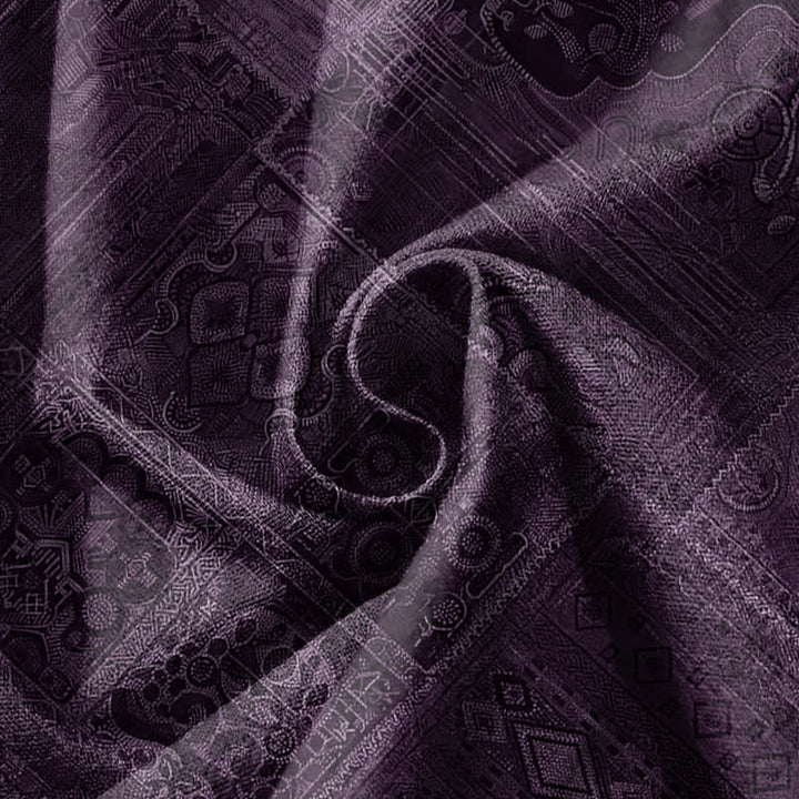 Buddha Stones Pure Cotton Shadow Paisley Pattern Drawstring Men's Harem Pants With Pockets - image 11