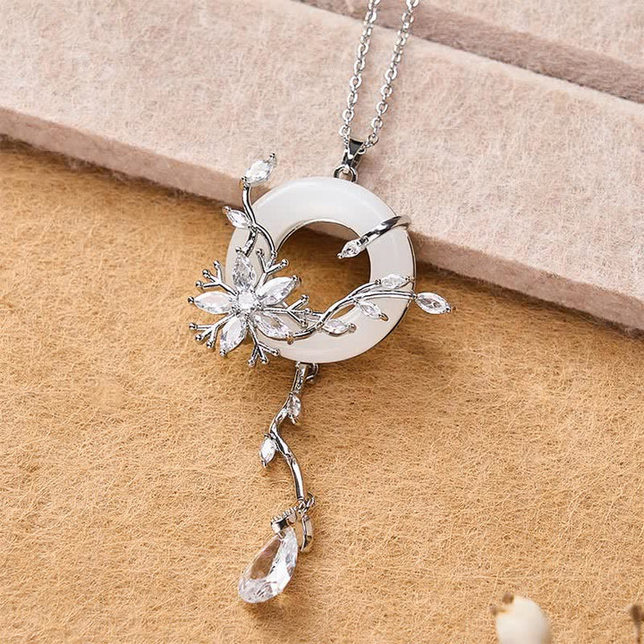 Buddha Stones Copper Peace Buckle Elegant Titanium Steel Chain Necklace - image 10