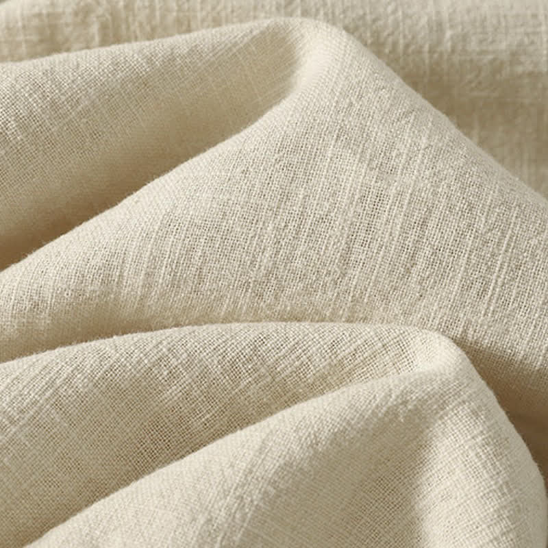 Buddha Stones Fall Casual Tang Style Frog Button Solid Cotton Linen Women's Long Sleeve Shirts - image 9