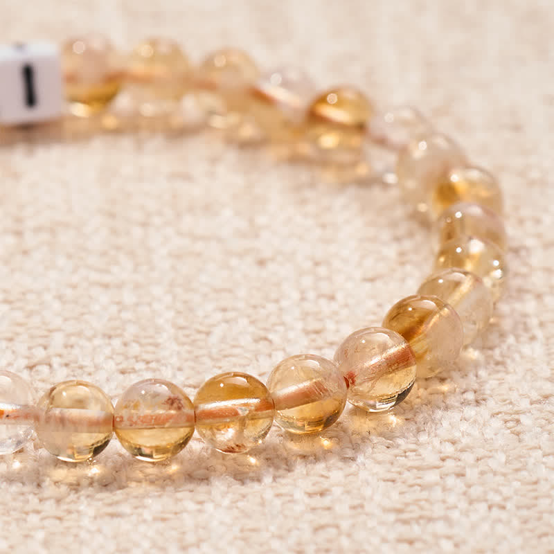 Buddha Stones Citrine I ATTRACT Letters Beads Prosperity Bracelet - image 4