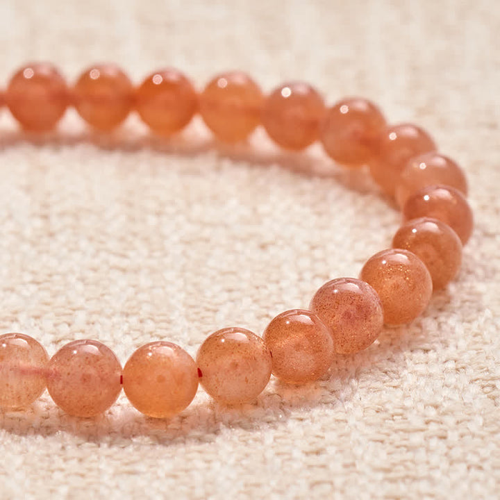Buddha Stones Sun Stone HAPPY Letters Beads Positive Bracelet - image 4