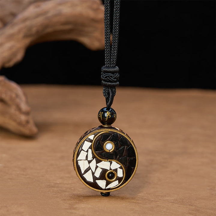 Buddha Stones Copper Alloy Yin Yang Pendant Balance Necklace - Yin Yang (Necklace Length: 23.6 in / 60 cm) - image 0