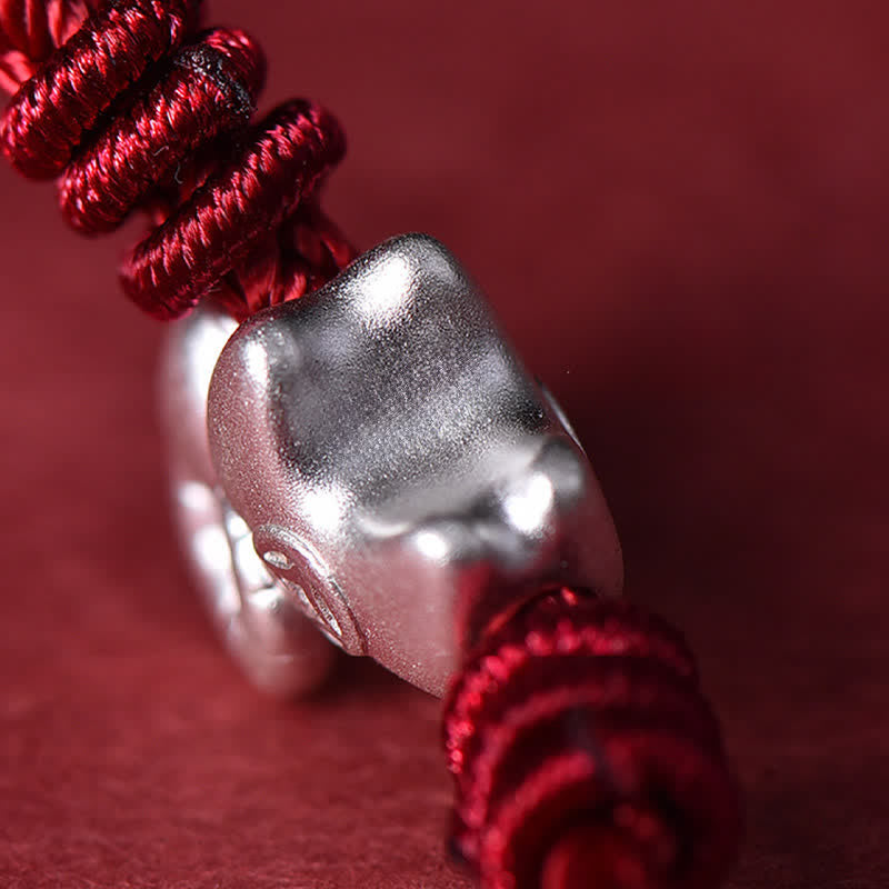 Buddha Stones Red String 999 Sterling Silver Goat Protection Bracelet - image 14