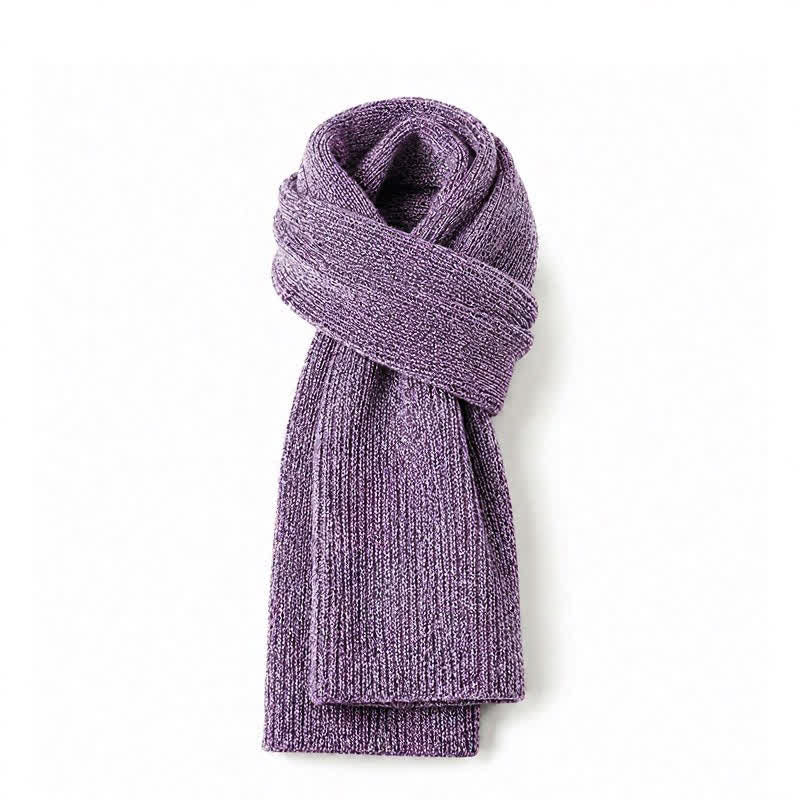Buddha Stones Fall Winter Thick Knit Classic Commuter Men's Scarf - Plum - image 12