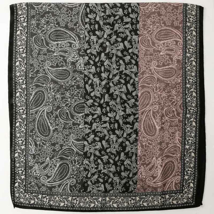 Buddha Stones Fall Winter Paisley Floral Border Print Soft Women's Scarf - image 25