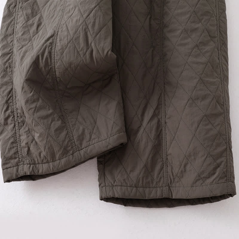 Buddha Stones Winter Minimalist Plain Drawstring Solid Ankle Pants Women's Straight Leg Pants With Pockets - image 5