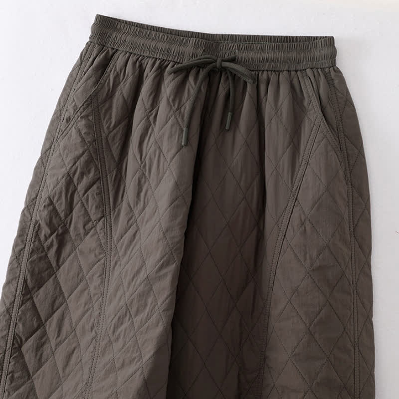 Buddha Stones Winter Minimalist Plain Drawstring Solid Ankle Pants Women's Straight Leg Pants With Pockets - image 1