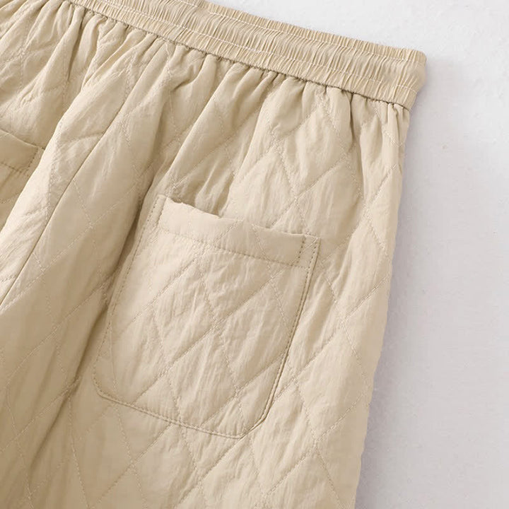 Buddha Stones Winter Minimalist Plain Drawstring Solid Ankle Pants Women's Straight Leg Pants With Pockets - image 15
