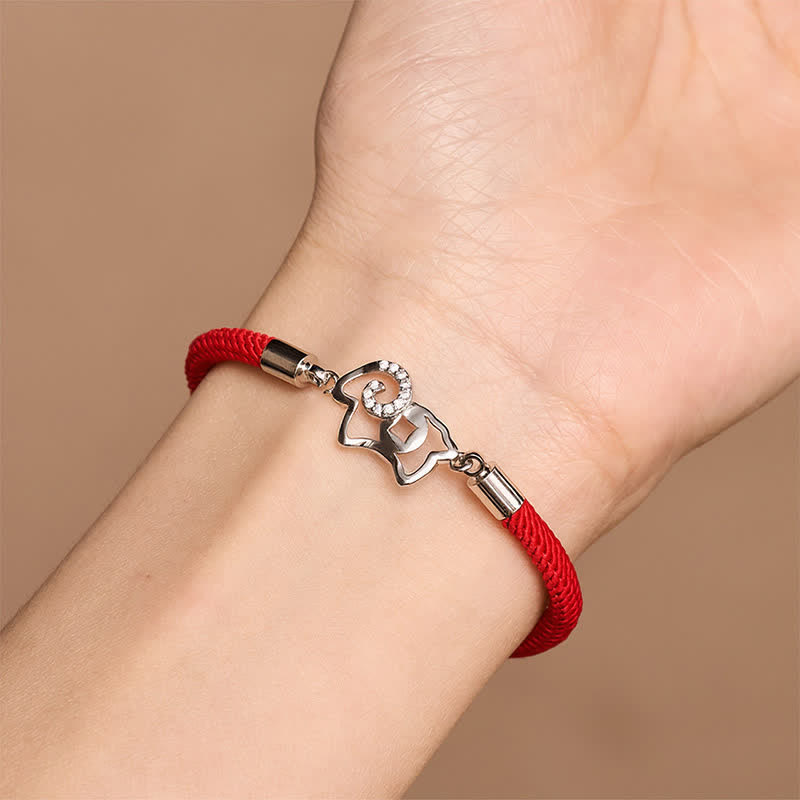 Buddha Stones Braided Red String Goat Zodiac Charm Strength Bracelet - image 2