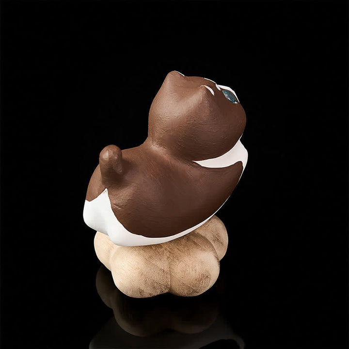 Buddha Stones Beech Wood Rotating Cat Dog Tea Pet Cute Animal Decor - image 13