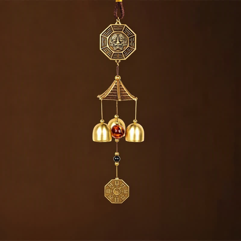 Buddha Stones Pi Xiu Bagua Gourd Coin Wealth Bells & Chimes - image 10