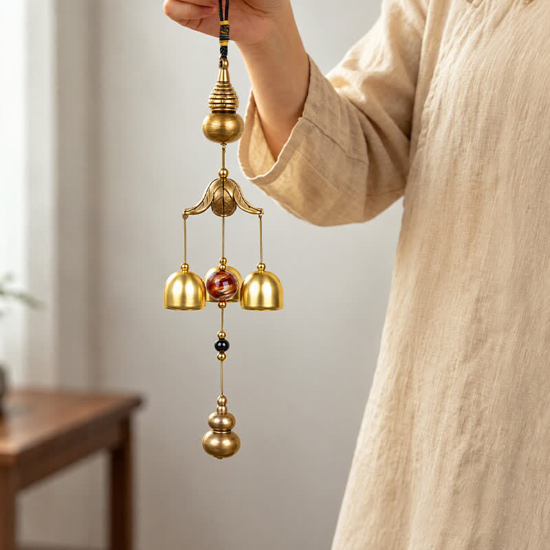 Buddha Stones Pi Xiu Bagua Gourd Coin Wealth Bells & Chimes - Gourd - image 15