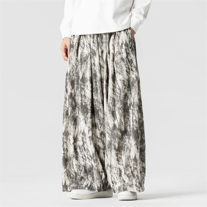 Buddha Stones Spring Fall Casual Simple Striped Ankle Pants Corduroy Men's Straight Leg Pants With Pockets - Seashell - US/UK/AU46，EU56 (5XL) - image 0