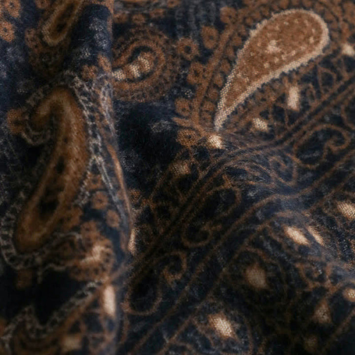Buddha Stones Fall Winter Vintage Paisley Tassel Cozy Men's Scarf - image 2