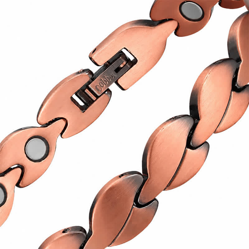 Buddha Stones Grounding Magnetic Copper Leaf  Wealth Anklet - image 6